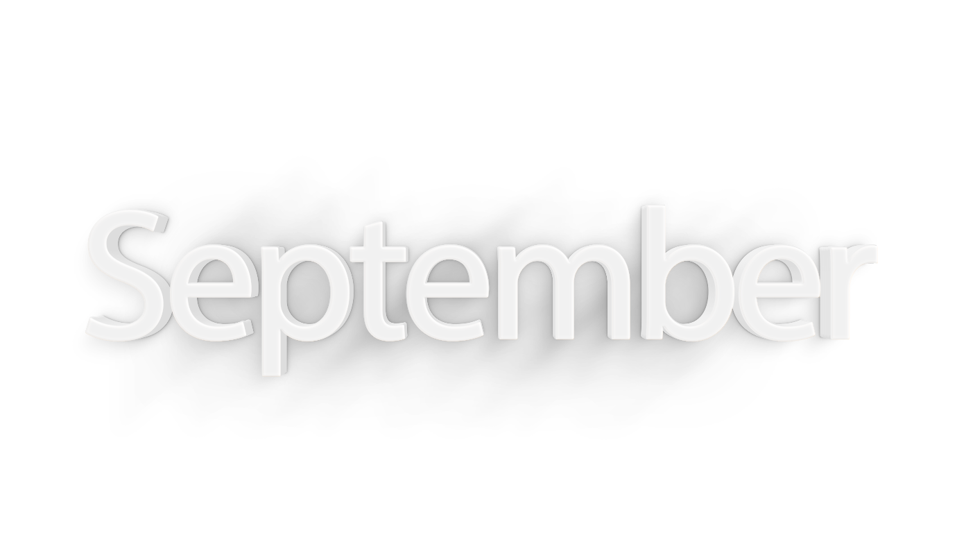 September png, word September png, September word png, September text png, September font png, word September text effects typography PNG transparent images